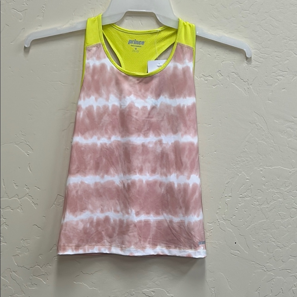Prince Kids Tie-Dye Tank Top - Pink and White
